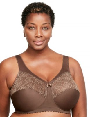 Glamorise Womens MagicLift Cotton Support Wirefree Bra 1001 Café 40G