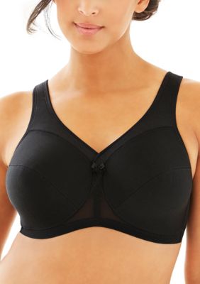 Glamorise Women's Full Figure Plus Size Magiclift Active Support Bra Wirefree #1005, Black, 44G -  0889902001601