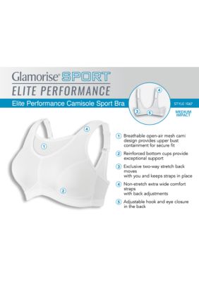 Full Figure Plus No-Bounce Camisole Elite Sports Bra Wirefree #1067