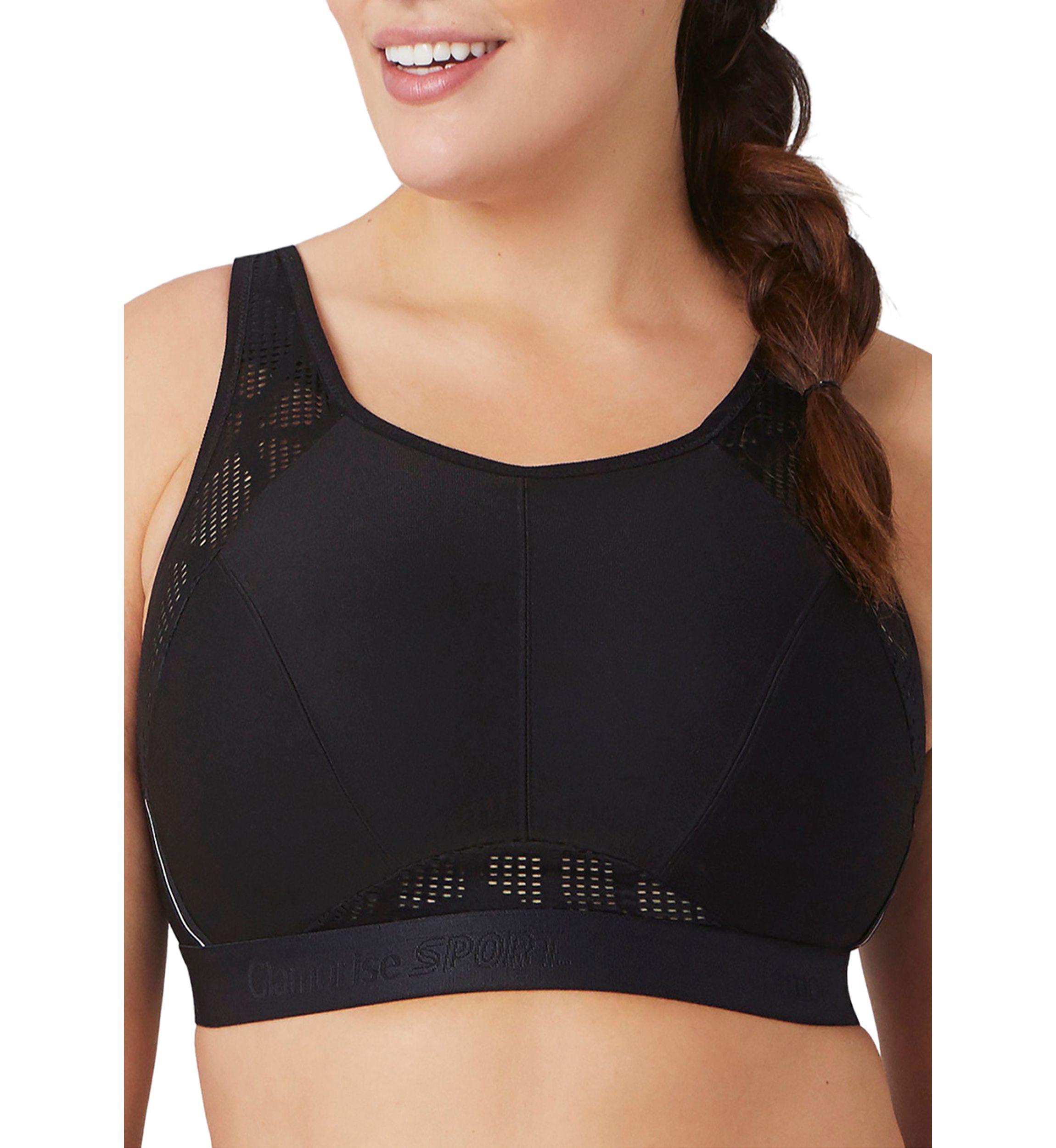 Full Figure Plus Size No-Sweat Mesh Sports Bra Wirefree #1068