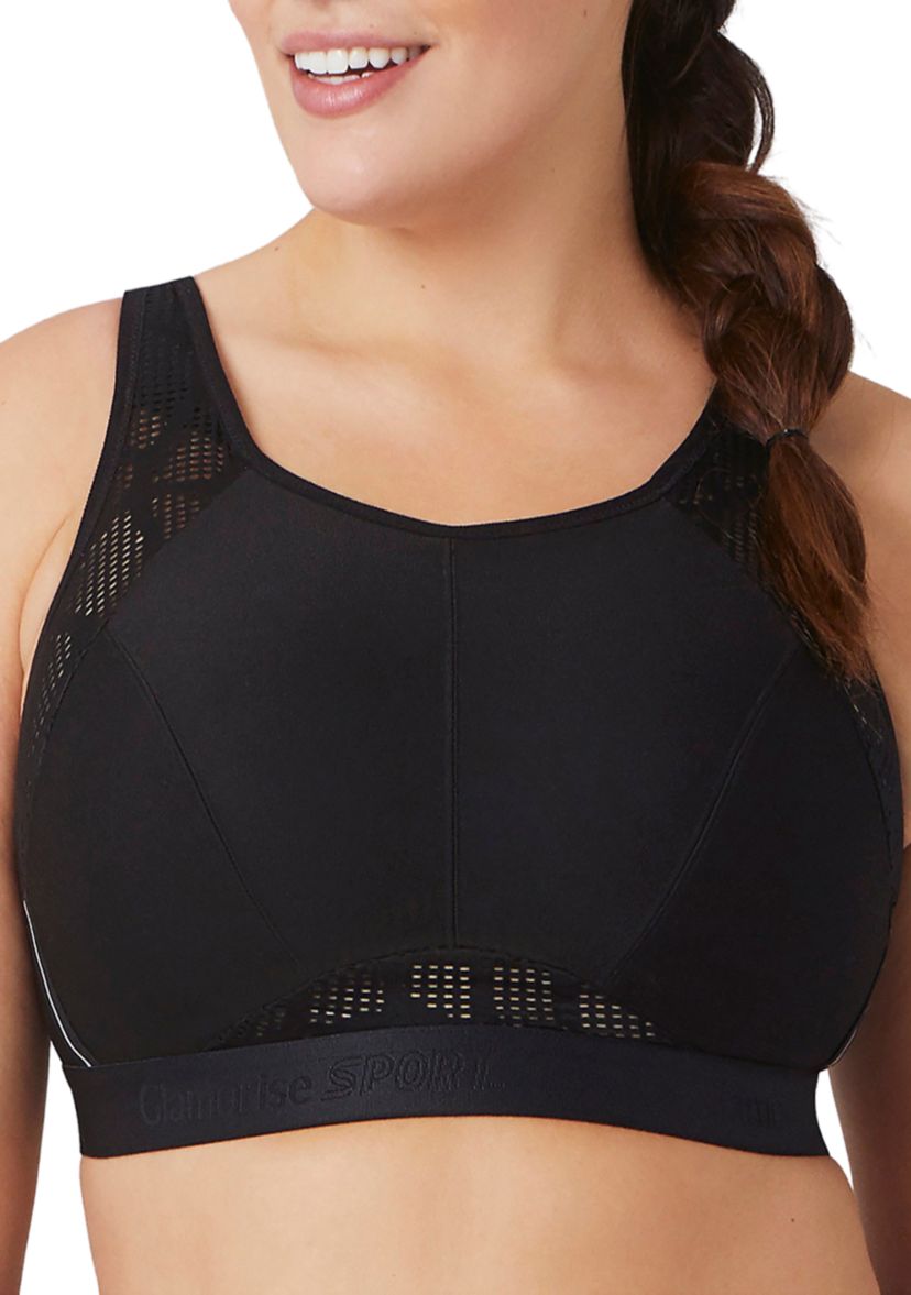 Full Figure Plus Size No-Sweat Mesh Sports Bra Wirefree #1068