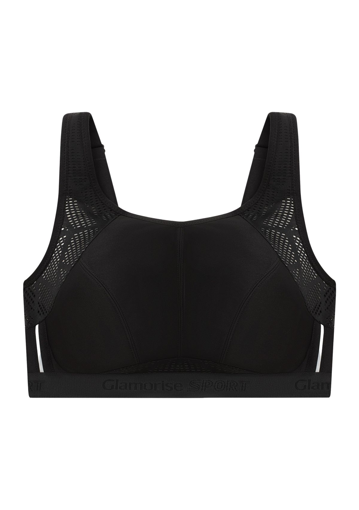 Full Figure Plus Size No-Sweat Mesh Sports Bra Wirefree #1068
