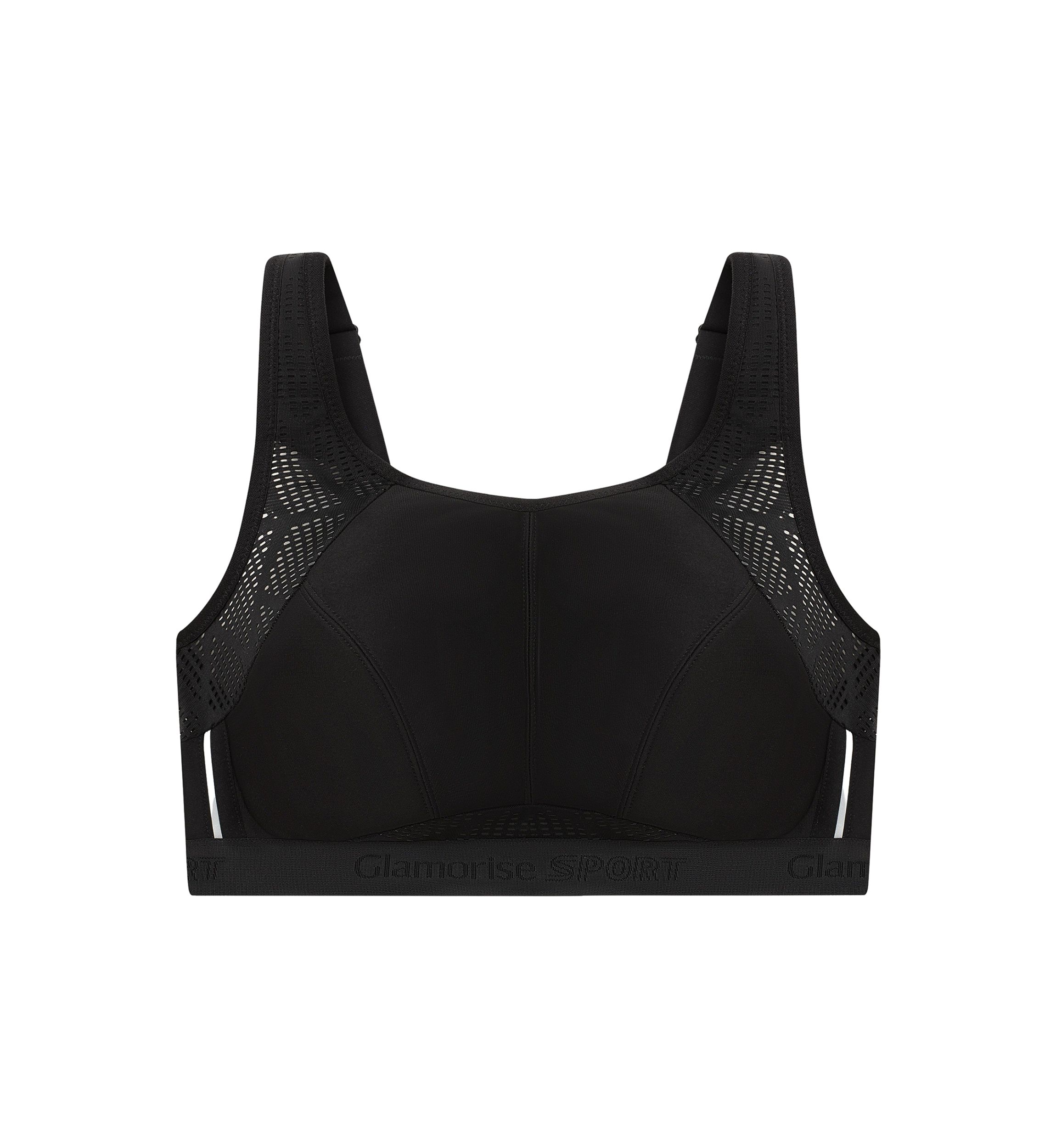 Full Figure Plus Size No-Sweat Mesh Sports Bra Wirefree #1068