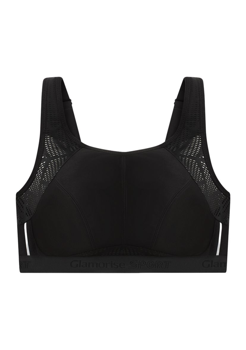 Full Figure Plus Size No-Sweat Mesh Sports Bra Wirefree #1068