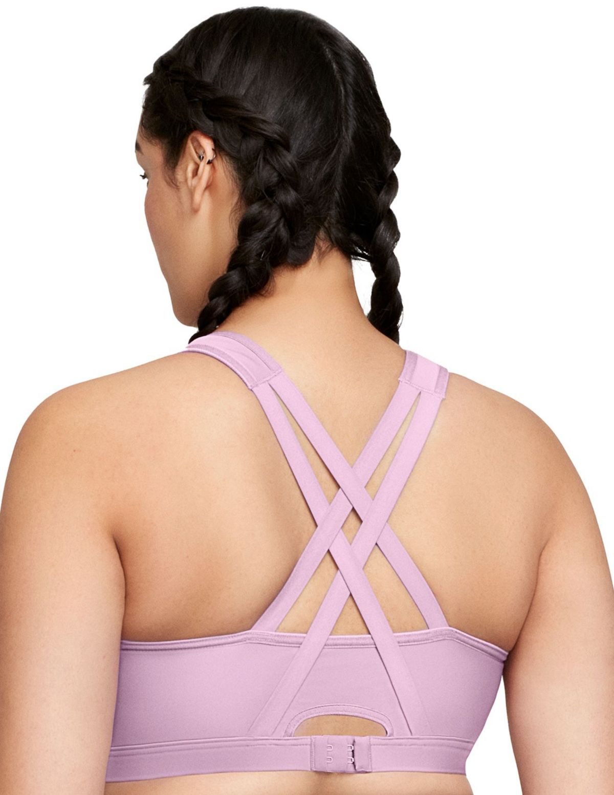 Full Figure Plus Size Zip Up Front-Closure Sports Bra Wirefree #9266