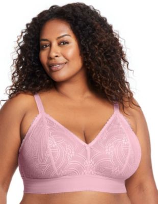 Glamorise® Full Figure Plus Size Bramour Gramercy Luxe Lace Bralette Wirefree #7012 | belk