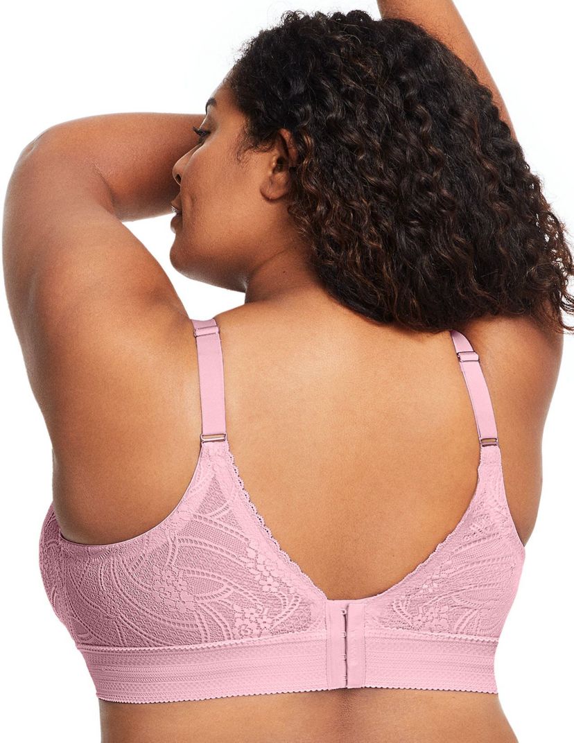 Full Figure Plus Size Bramour Gramercy Luxe Lace Bralette Wirefree #7012