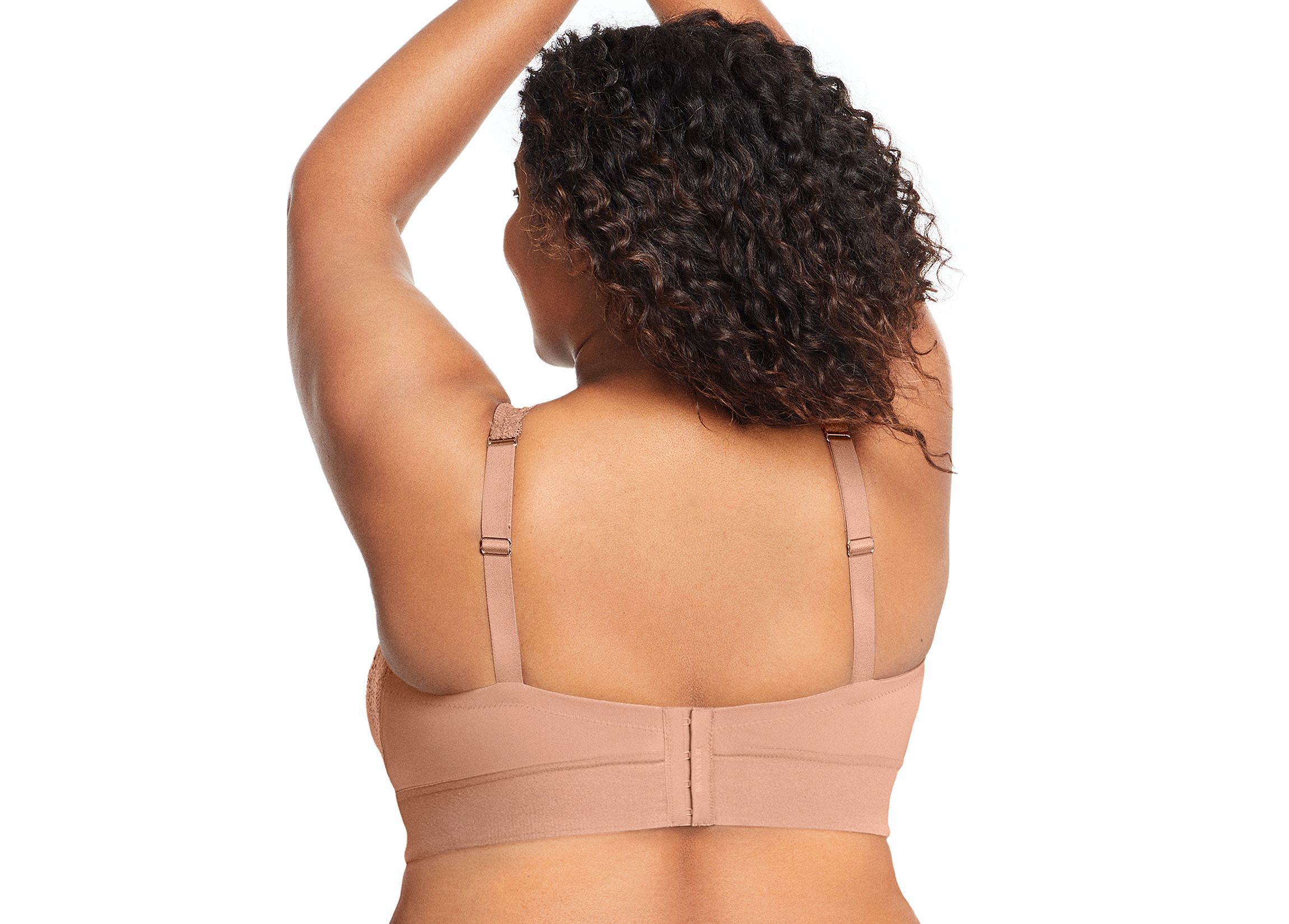 Full Figure Plus Size Bramour Lexington Lace Plunge Bralette Wirefree #7013