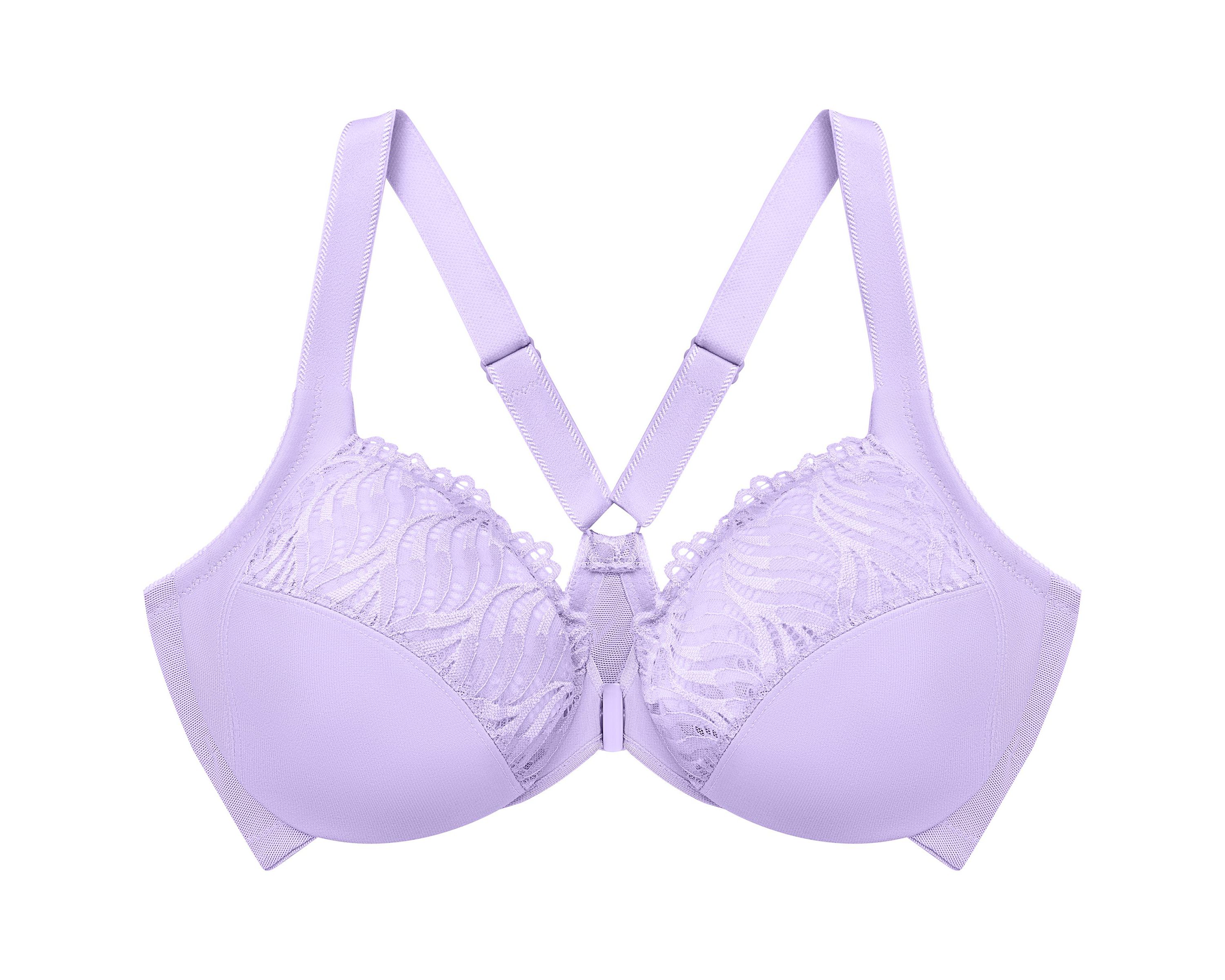 Full Figure Plus Size Front-Closure T-Back WonderWire Bra Underwire #1246