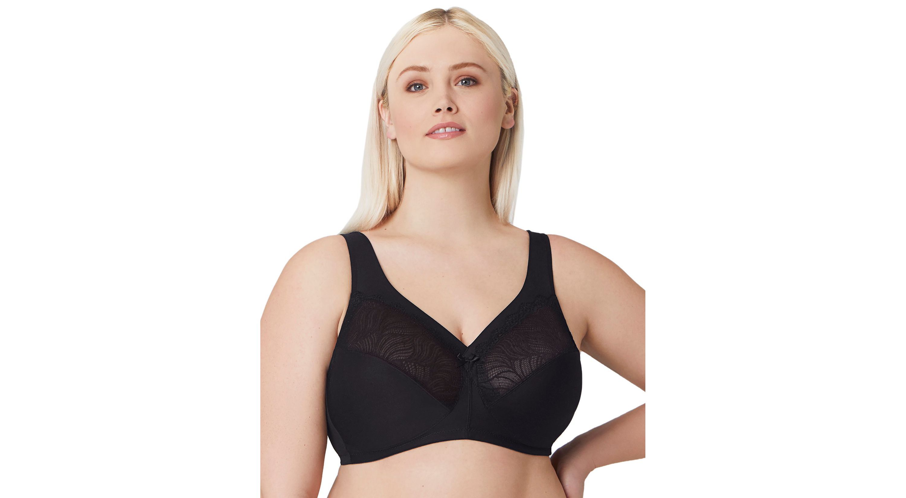 Full Figure Plus Size MagicLift Natural Shape Support Bra Wirefree #1010