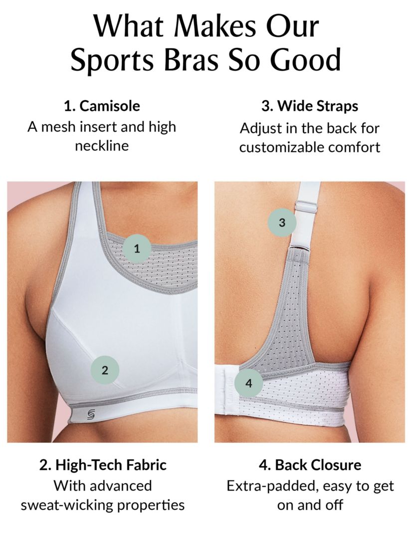 Full Figure Plus Size No-Bounce Camisole Elite Sports Bra Wirefree #1067