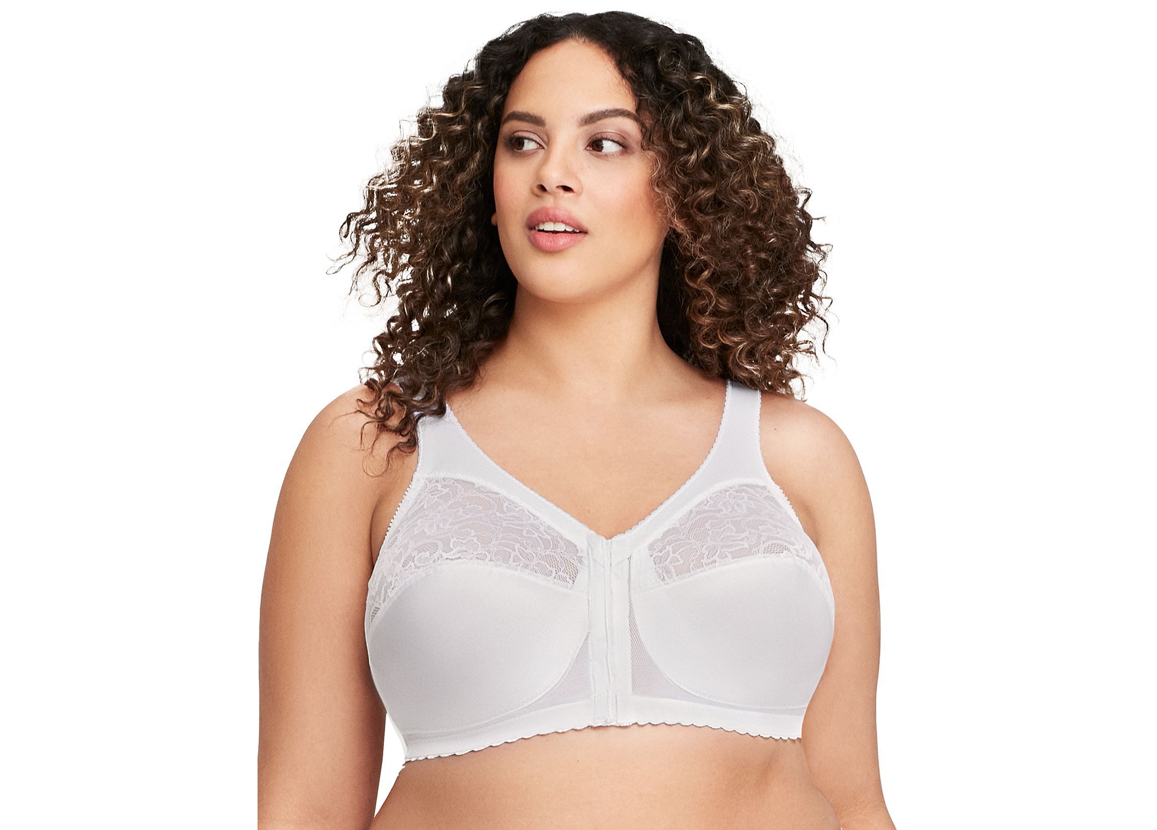 Full Figure Plus Size MagicLift Front-Closure Support Bra Wirefree #1200