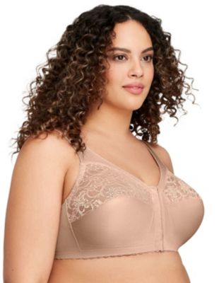 44 C Bras, Glamorise Full Figure Plus Size MagicLift Front-Closure Support  Bra Wirefree #1200.