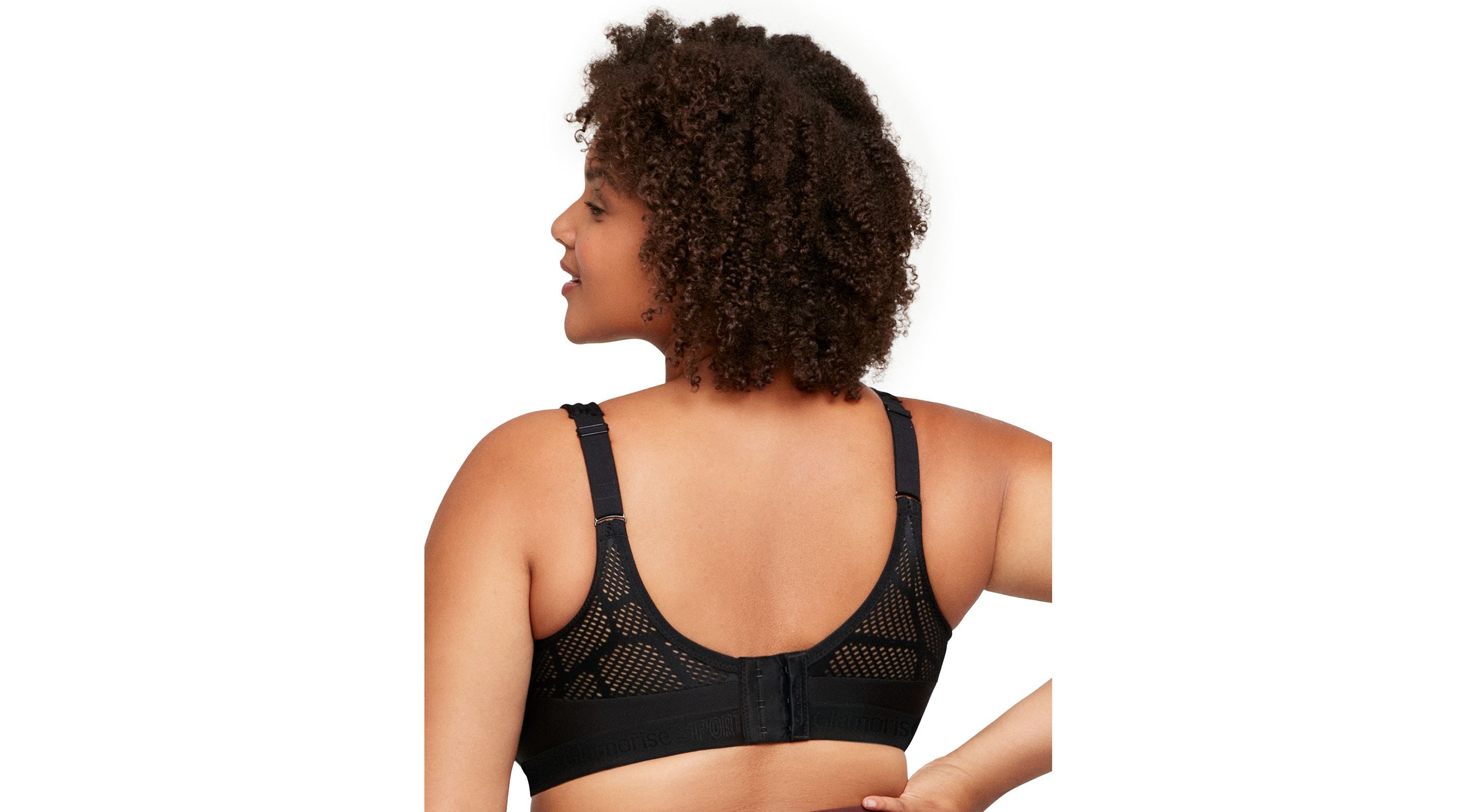 Full Figure Plus Size No-Sweat Mesh Sports Bra Wirefree #1068