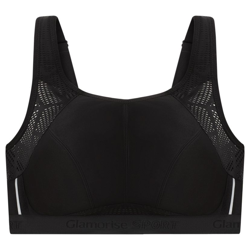 Full Figure Plus Size No-Sweat Mesh Sports Bra Wirefree #1068