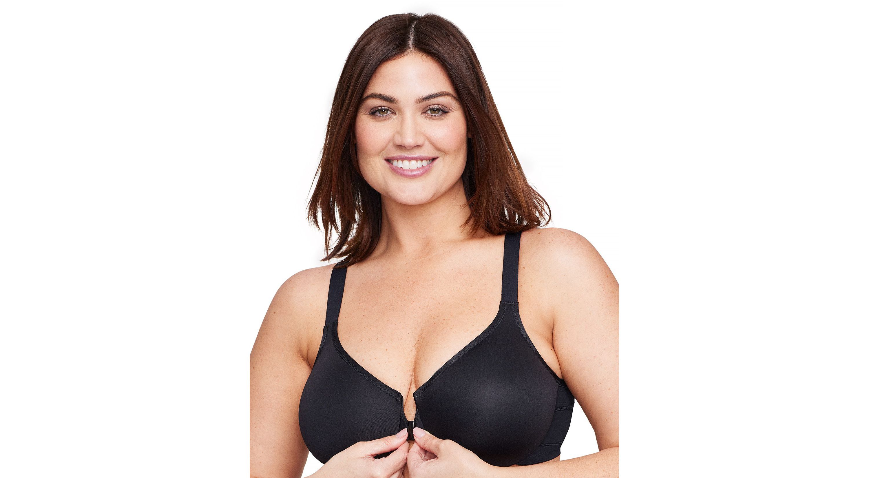 Full Figure Plus Size WonderWire Front-Closure Posture Back Bra Underwire #9265