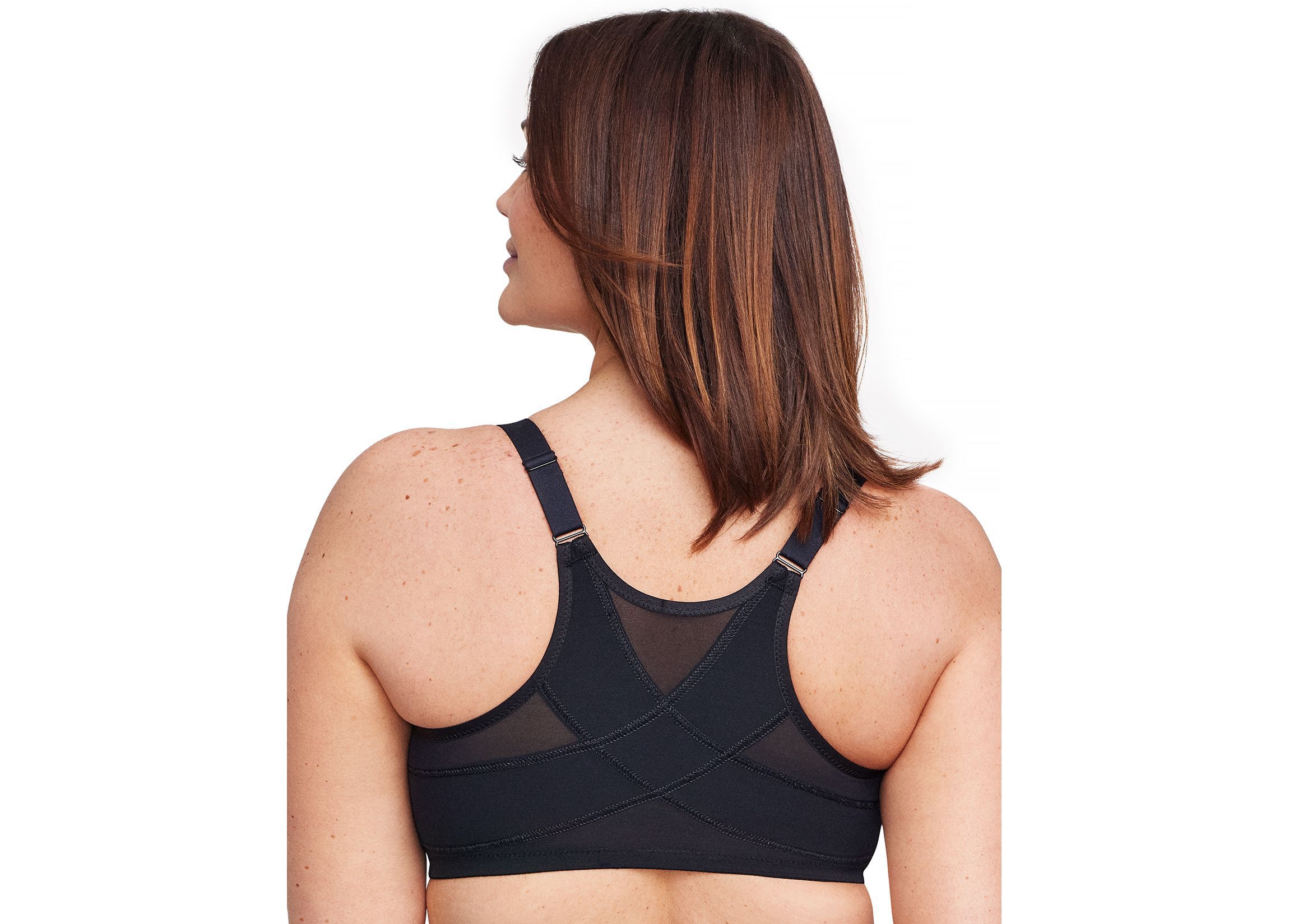 Full Figure Plus Size WonderWire Front-Closure Posture Back Bra Underwire #9265