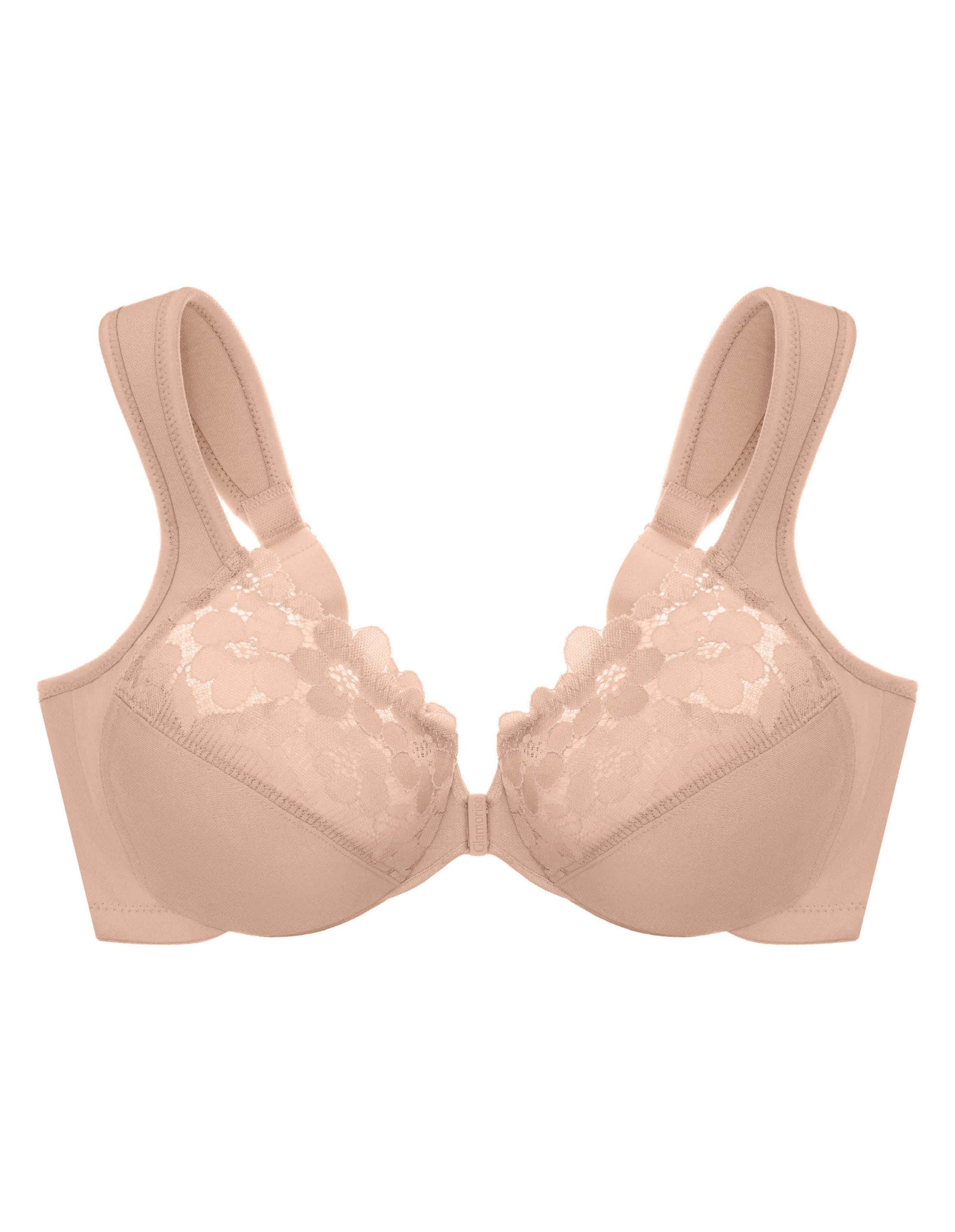 Full Figure Plus Size Front-Closure Cotton WonderWire Bra Underwire #1241