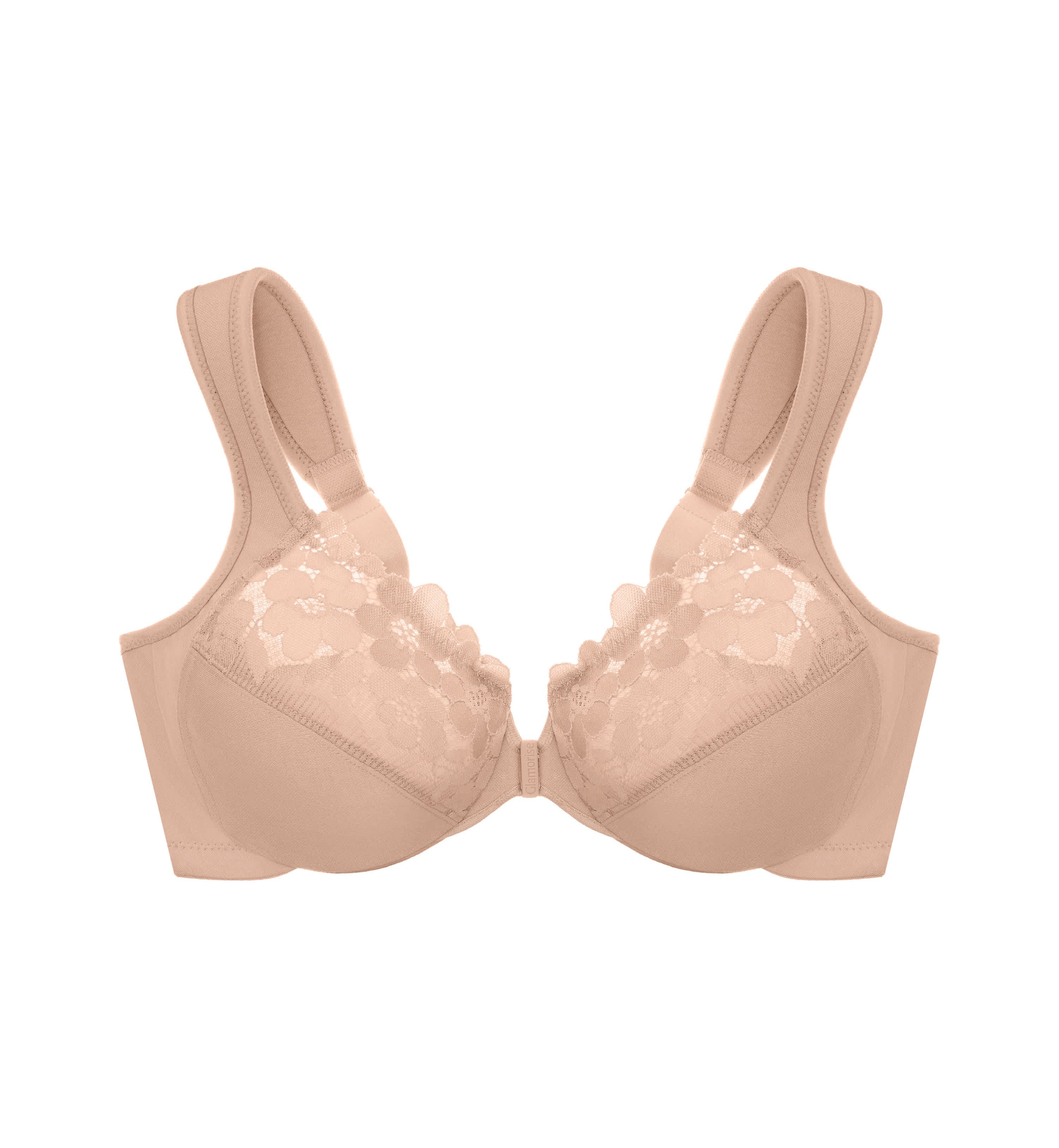 Full Figure Plus Size Front-Closure Cotton WonderWire Bra Underwire #1241
