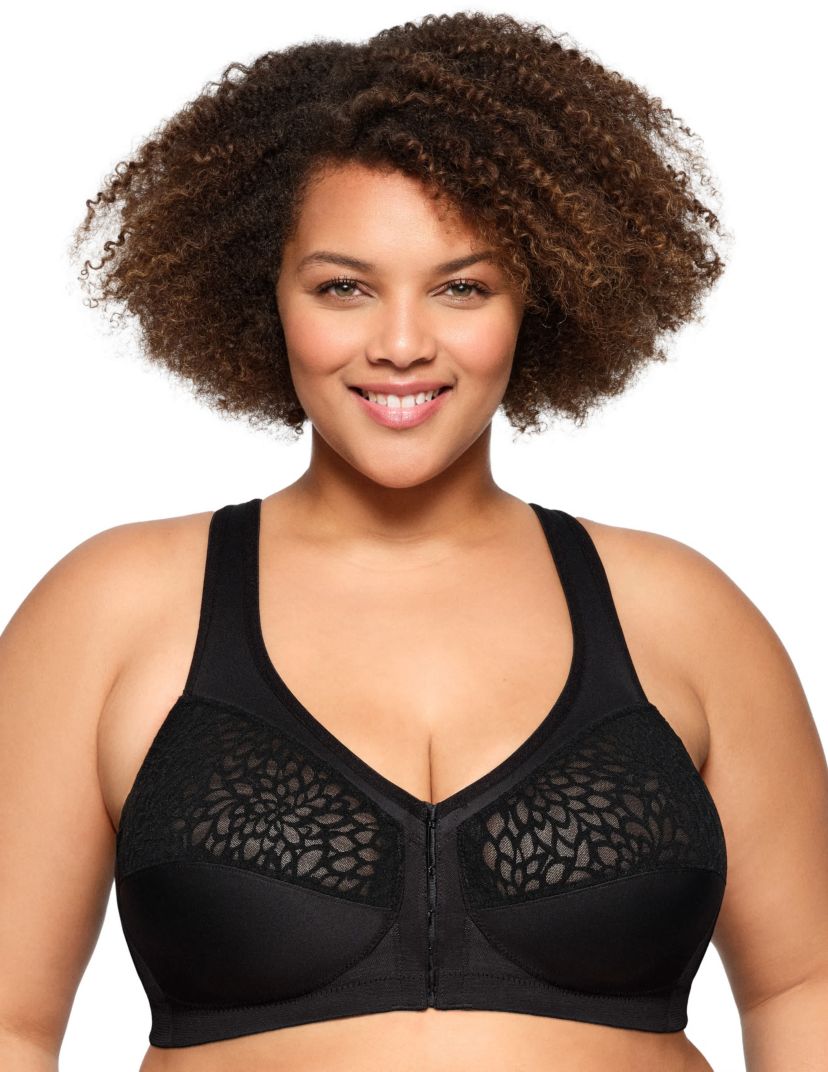 Full Figure Plus Size MagicLift Front-Closure Racerback Bra Wirefree #1206