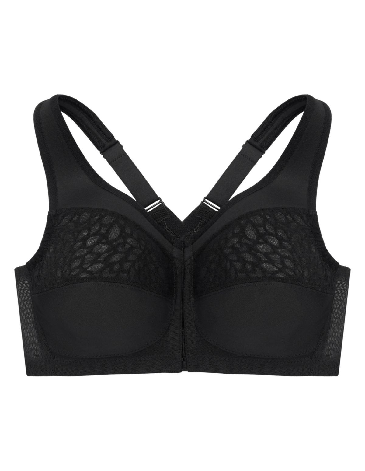 Full Figure Plus Size MagicLift Front-Closure Racerback Bra Wirefree #1206
