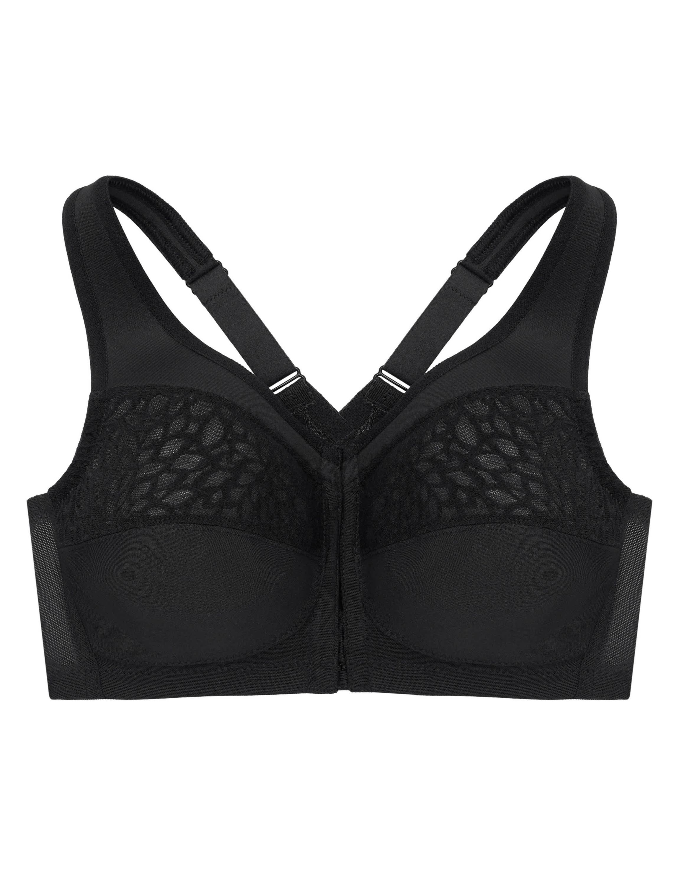 Full Figure Plus Size MagicLift Front-Closure Racerback Bra Wirefree #1206