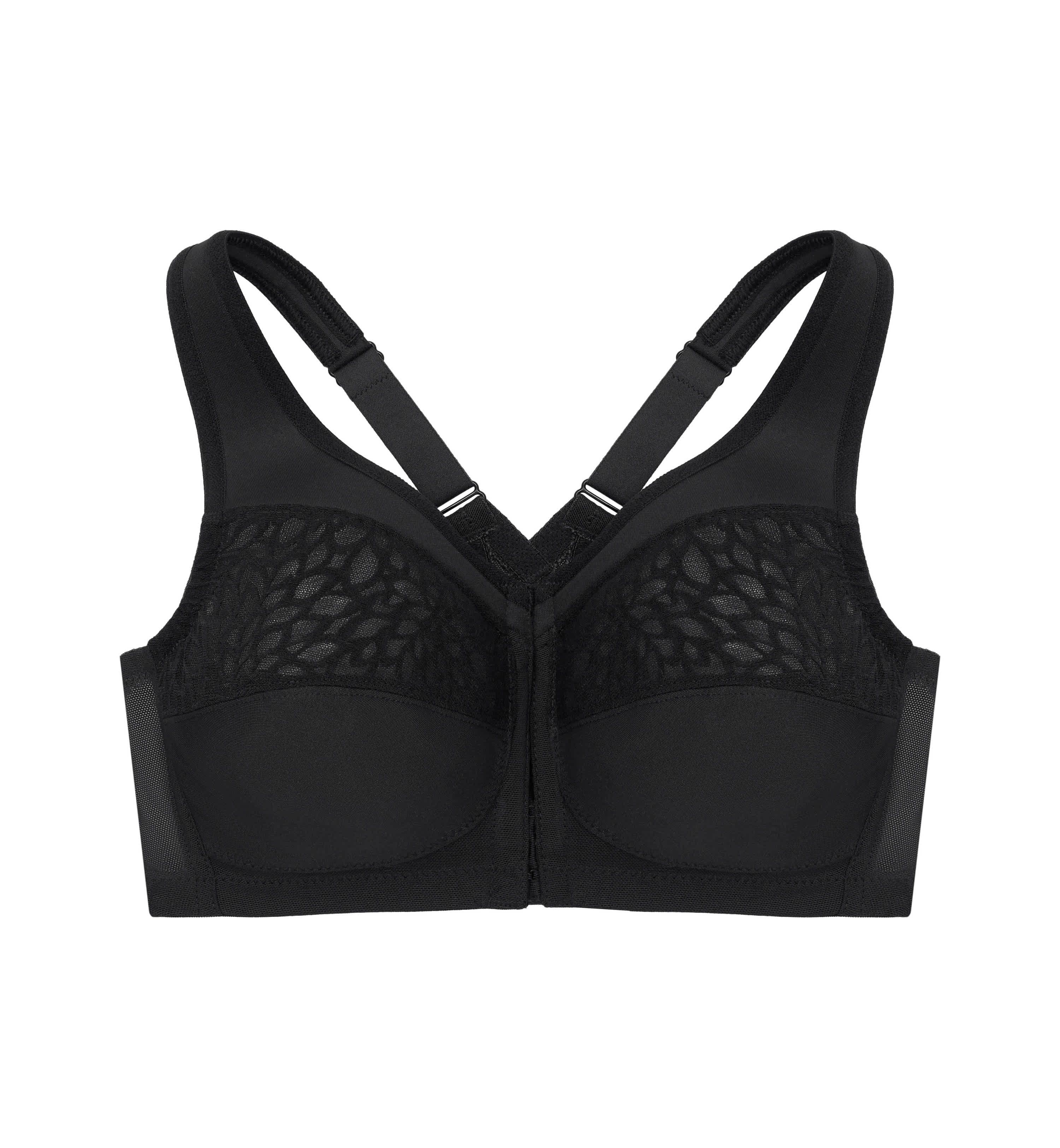 Full Figure Plus Size MagicLift Front-Closure Racerback Bra Wirefree #1206