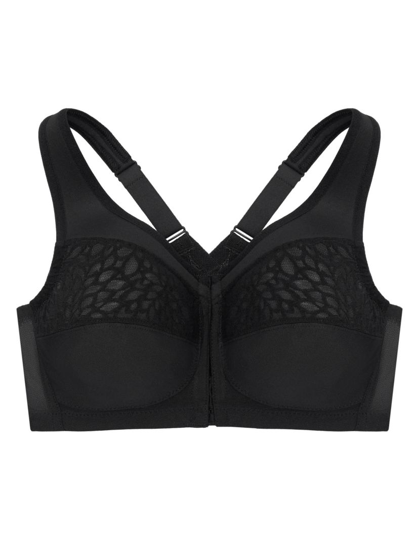 Full Figure Plus Size MagicLift Front-Closure Racerback Bra Wirefree #1206