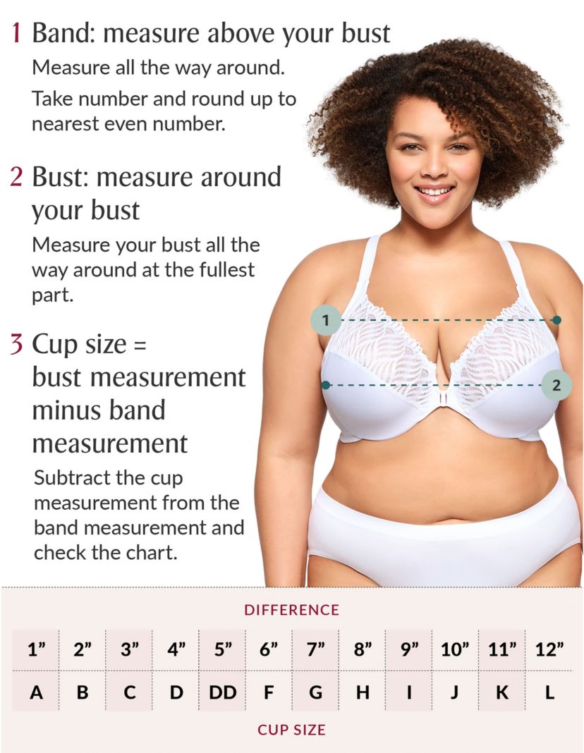 Full Figure Plus Size MagicLift Front-Closure Racerback Bra Wirefree #1206