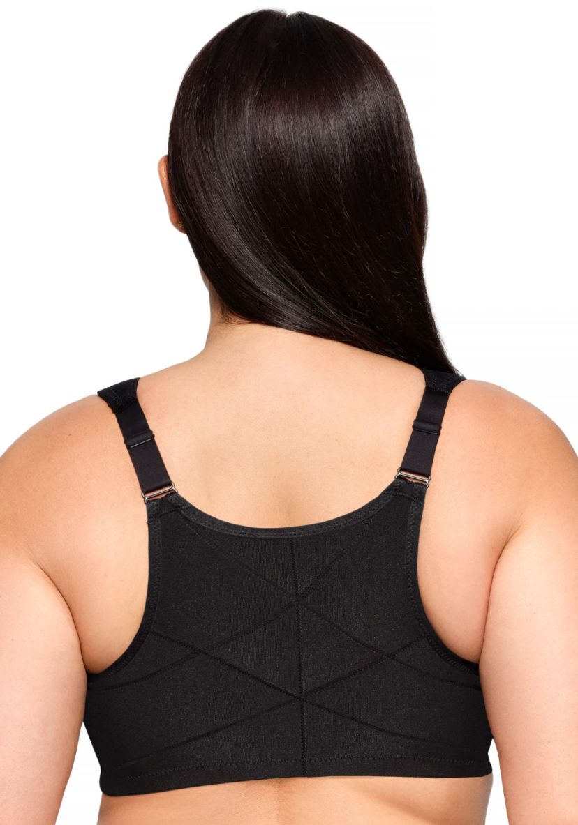 Full Figure Plus Size WonderWire Front-Closure Posture Lace Bra Underwire #1255