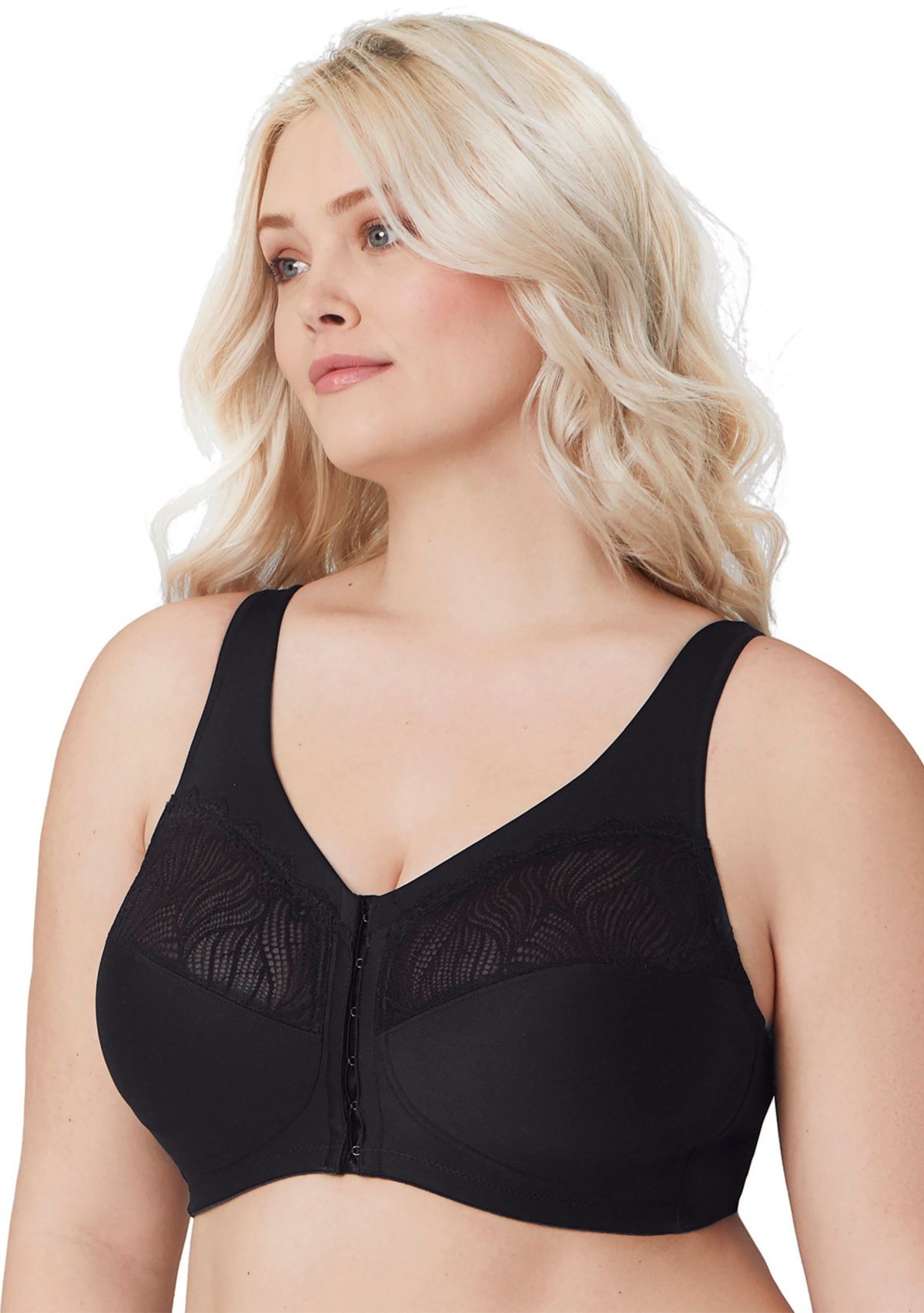 Full Figure Plus Size MagicLift Natural Shape Front-Closure Bra Wirefree #1210