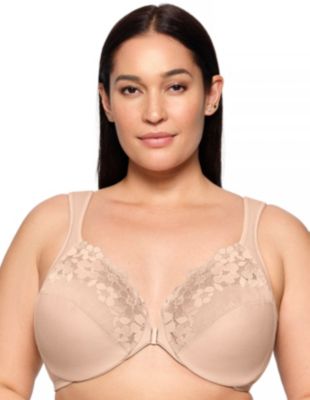 Glamorise Women's Full Figure Plus Size Front-Closure Cotton WonderWire Bra Underwire #1241