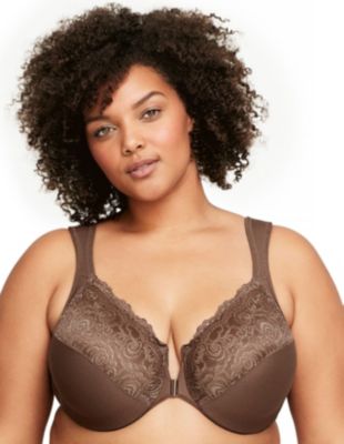 Glamorise Bramour Gramercy Luxe Lace Bralette Wirefree Bra 7012 (Women's &  Women's Plus)