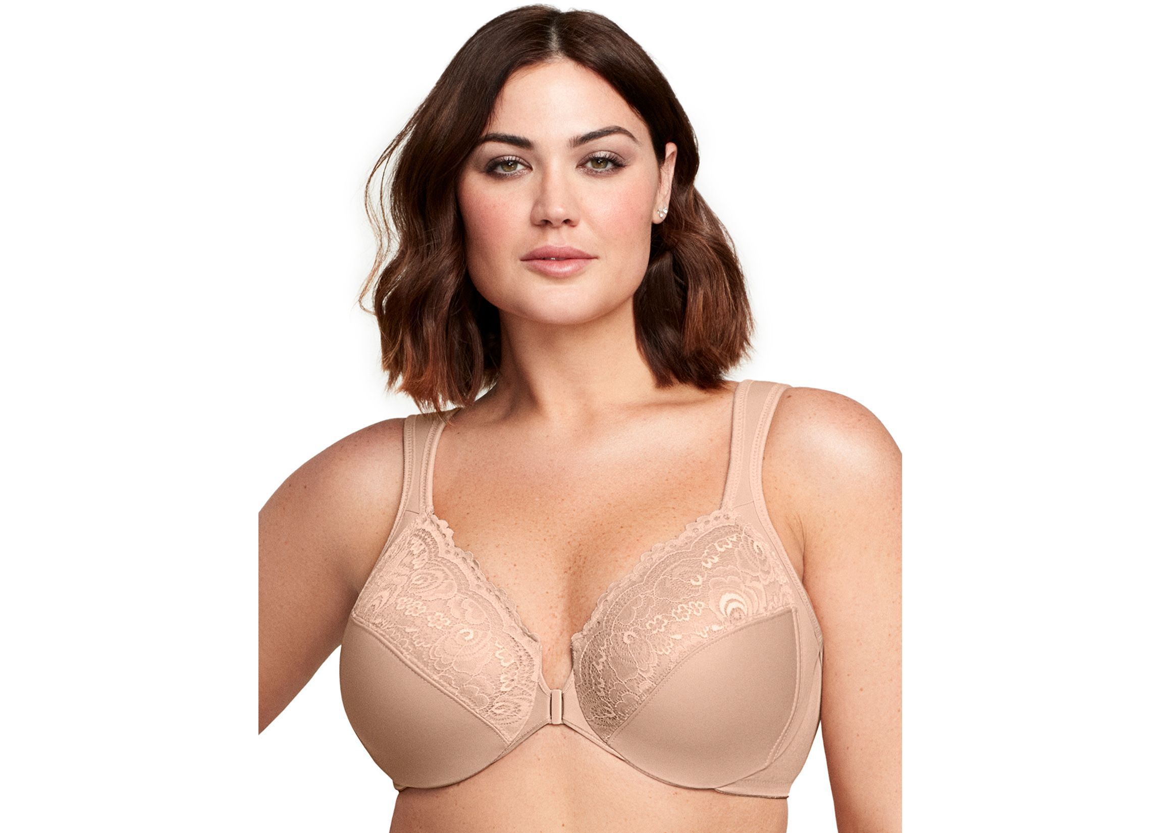 Full Figure Plus Size WonderWire Front-Closure Bra Underwire #1245
