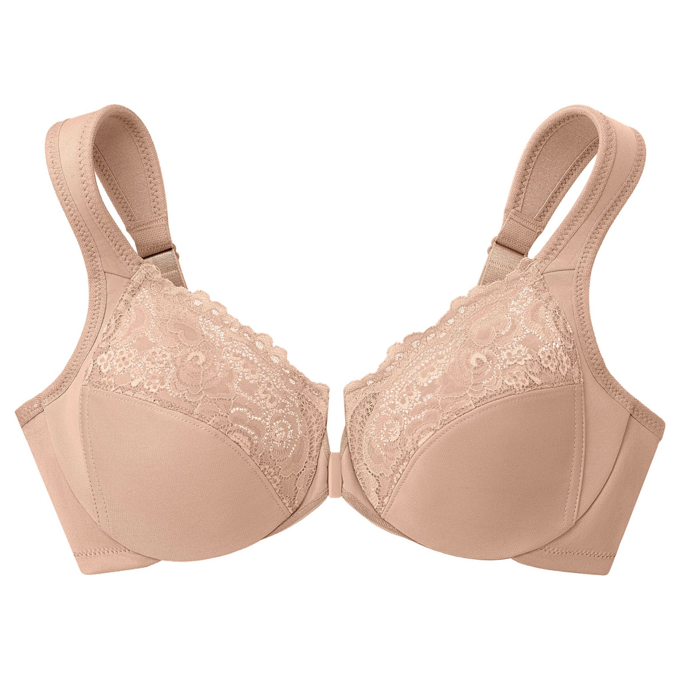Full Figure Plus Size WonderWire Front-Closure Bra Underwire #1245