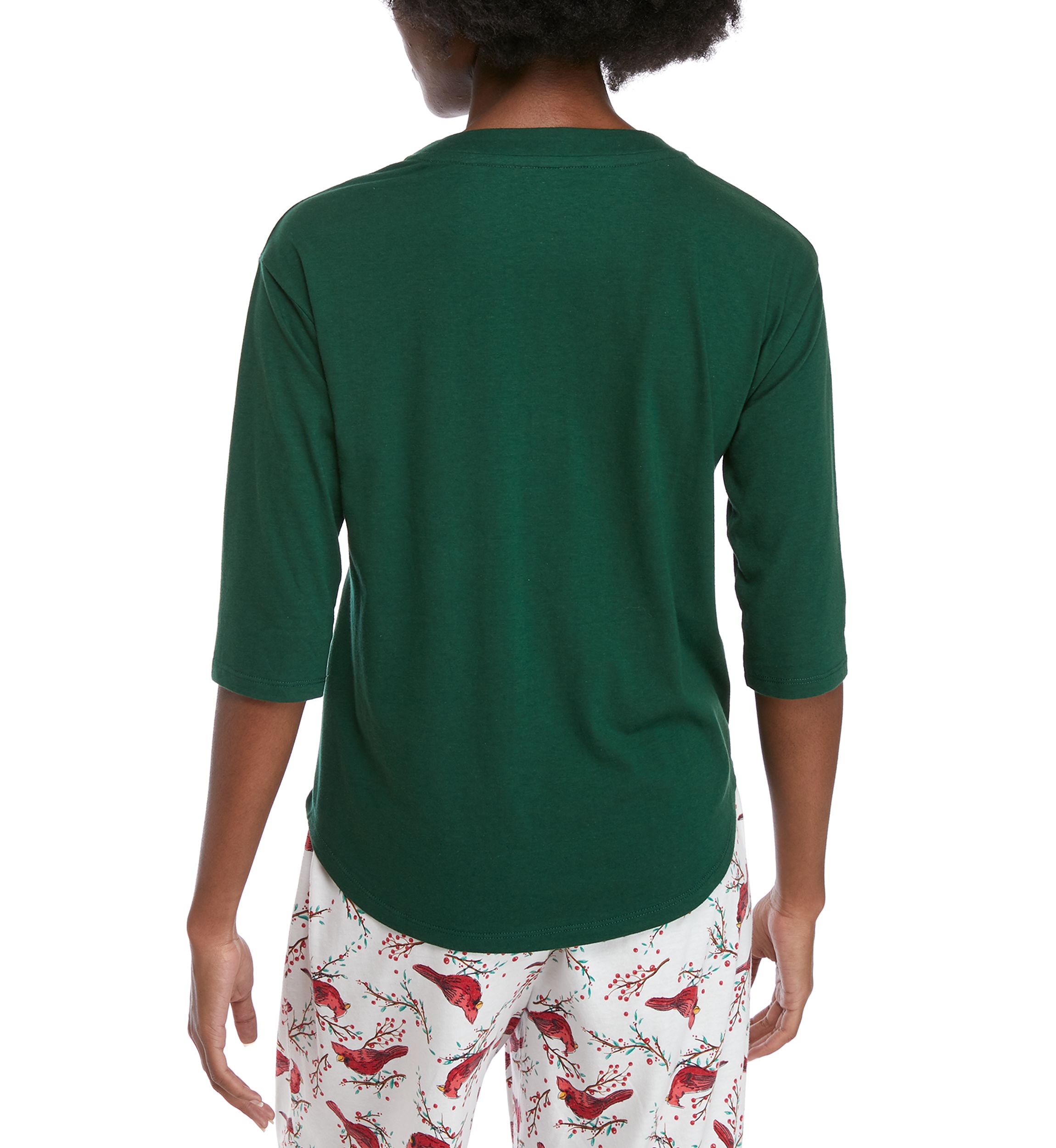 3/4 Sleeve Henley Sleep Shirt