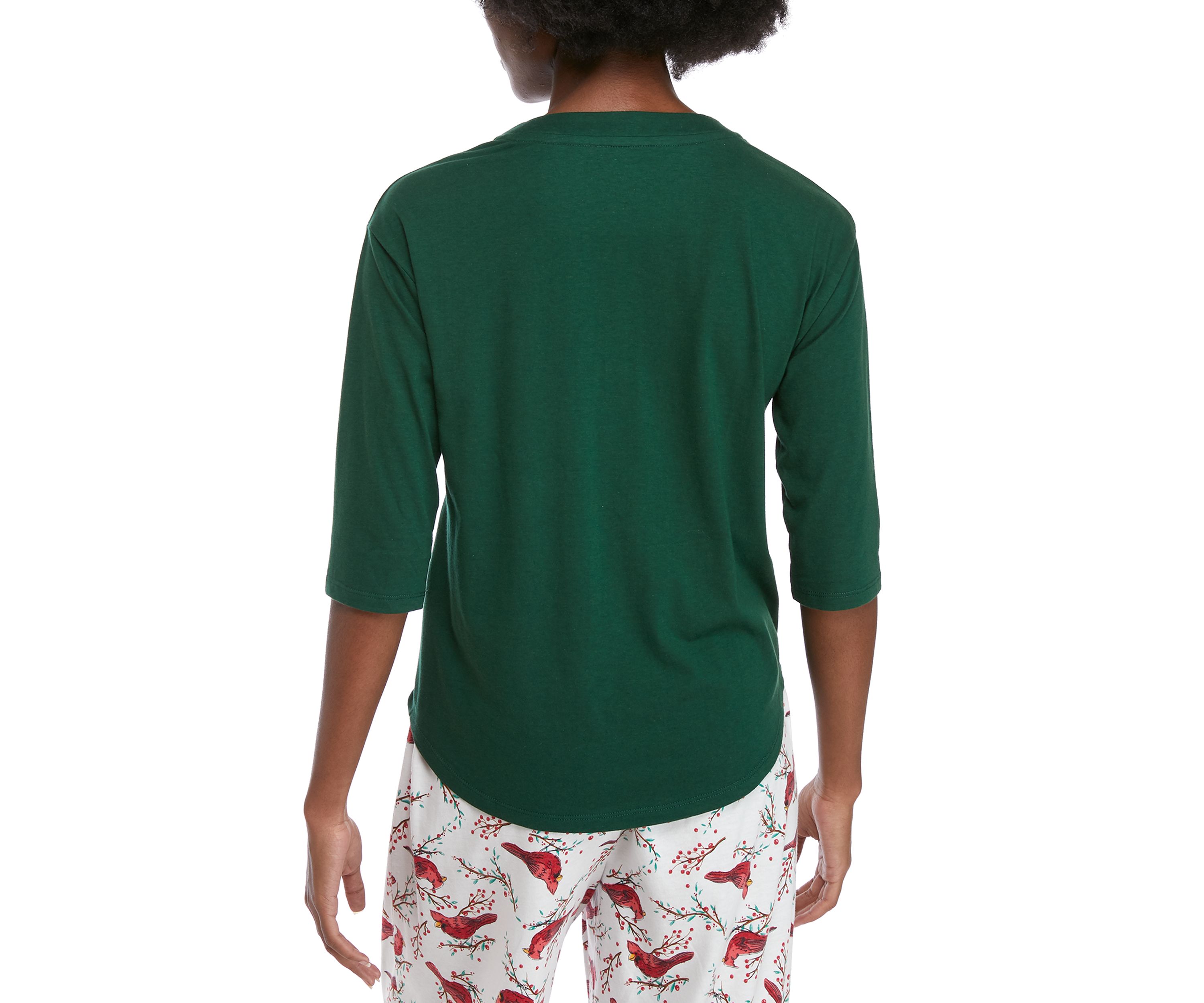 3/4 Sleeve Henley Sleep Shirt