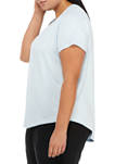 Plus Size Lush Short Sleeve V-Neck Sleep Shirt 