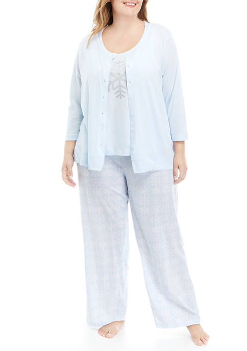 Kim Rogers® Plus Size 3-Piece Pajama Set