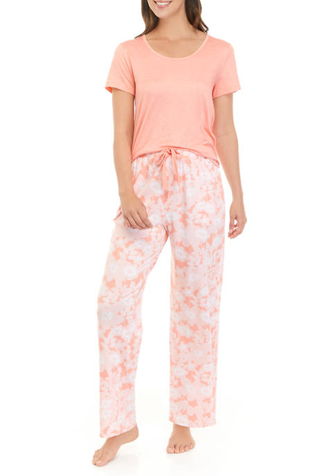 Kim Rogers® Womens Lush Luxe Short Sleeve Pajama