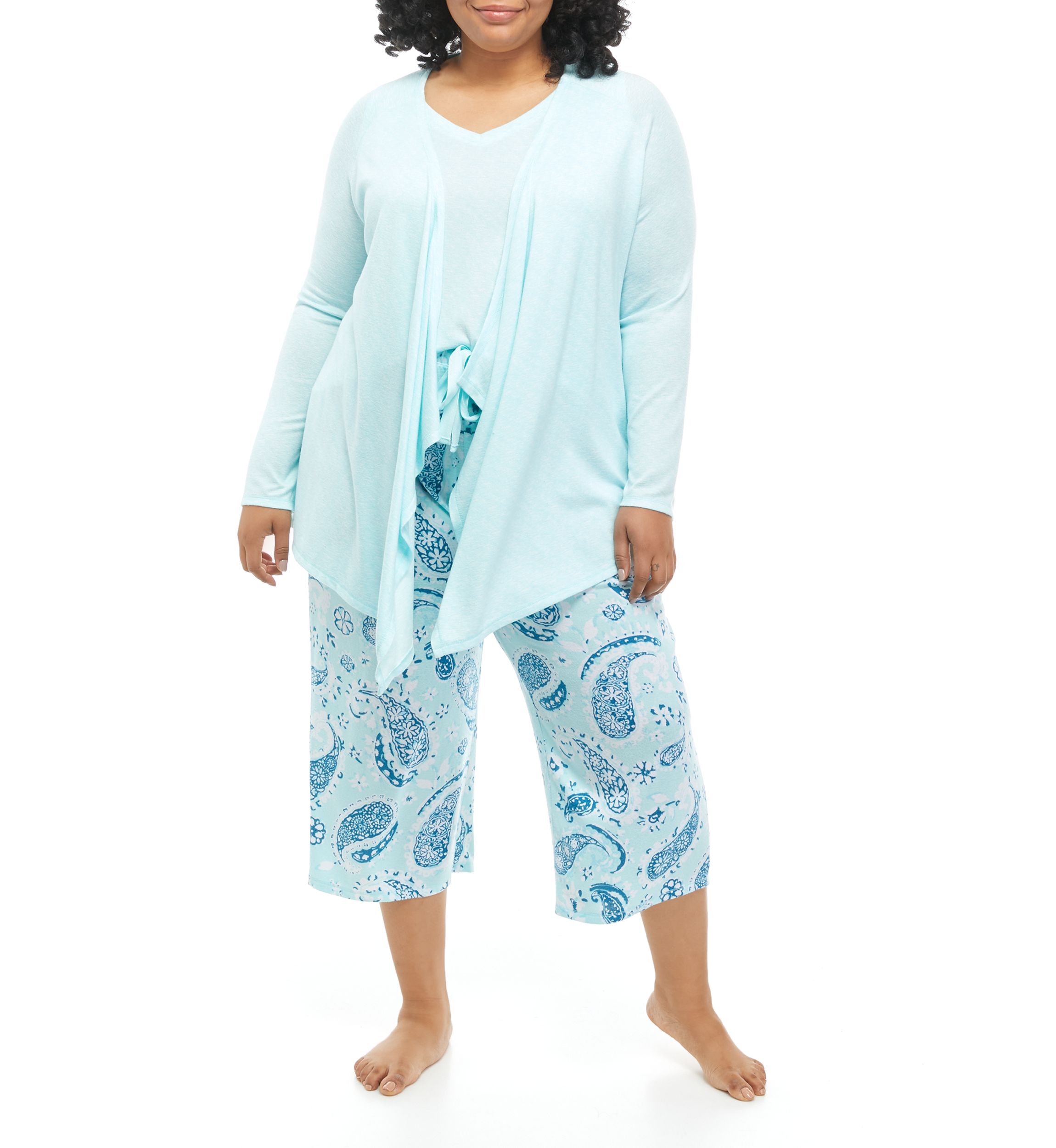 Plus Size WhisperLuxe 3-Piece Pajama Set