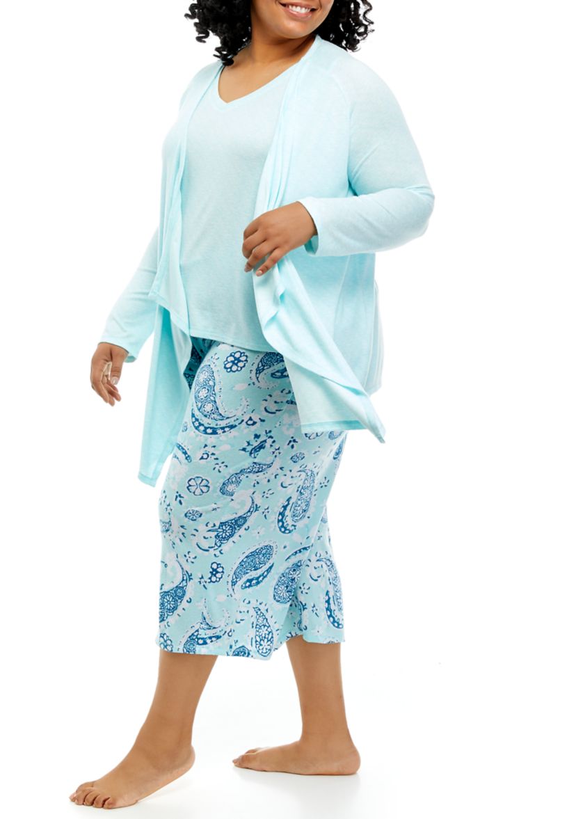 Plus Size WhisperLuxe 3-Piece Pajama Set