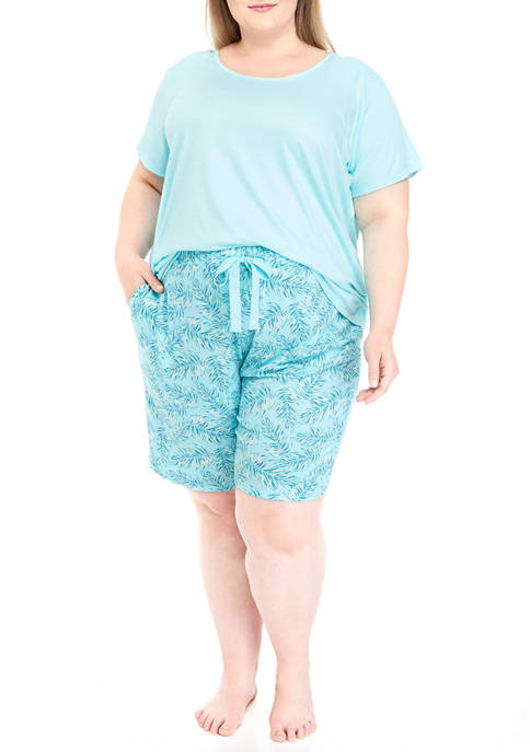 Kim Rogers® Plus Size Lush Luxe Bermuda Pajama