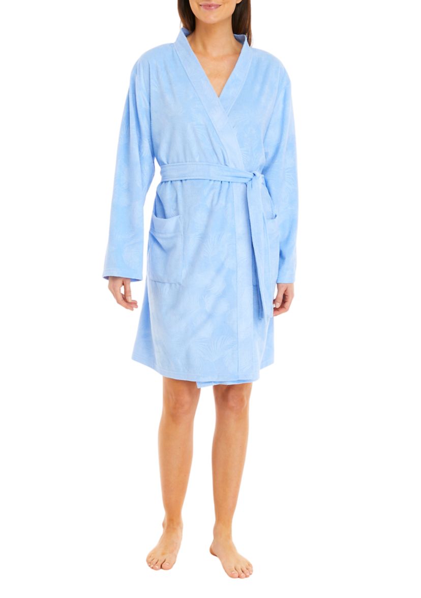 Womens Embossed Terry Robe