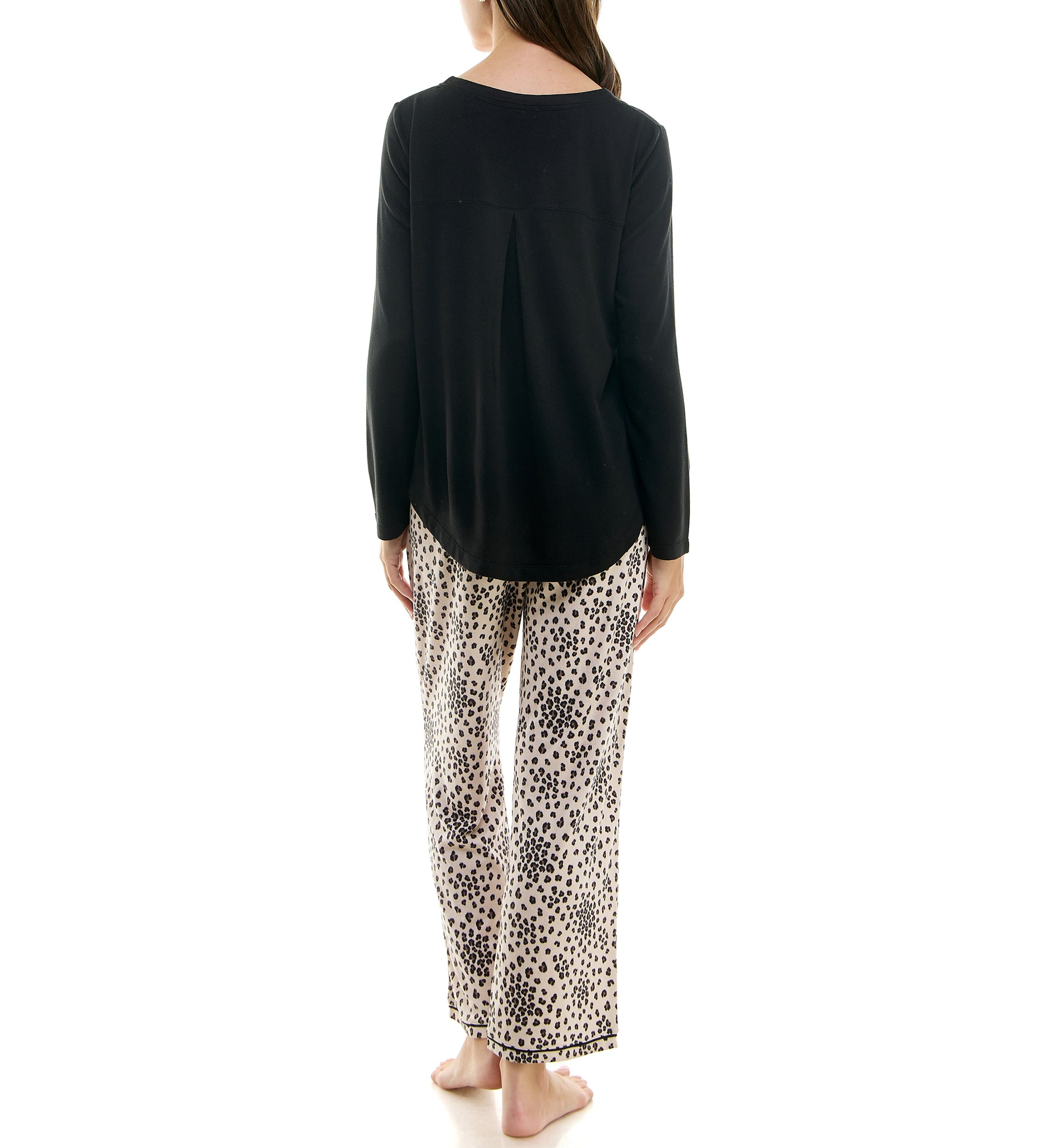 Womens Whisper Luxe Folded Pajama Set with Eye Mask