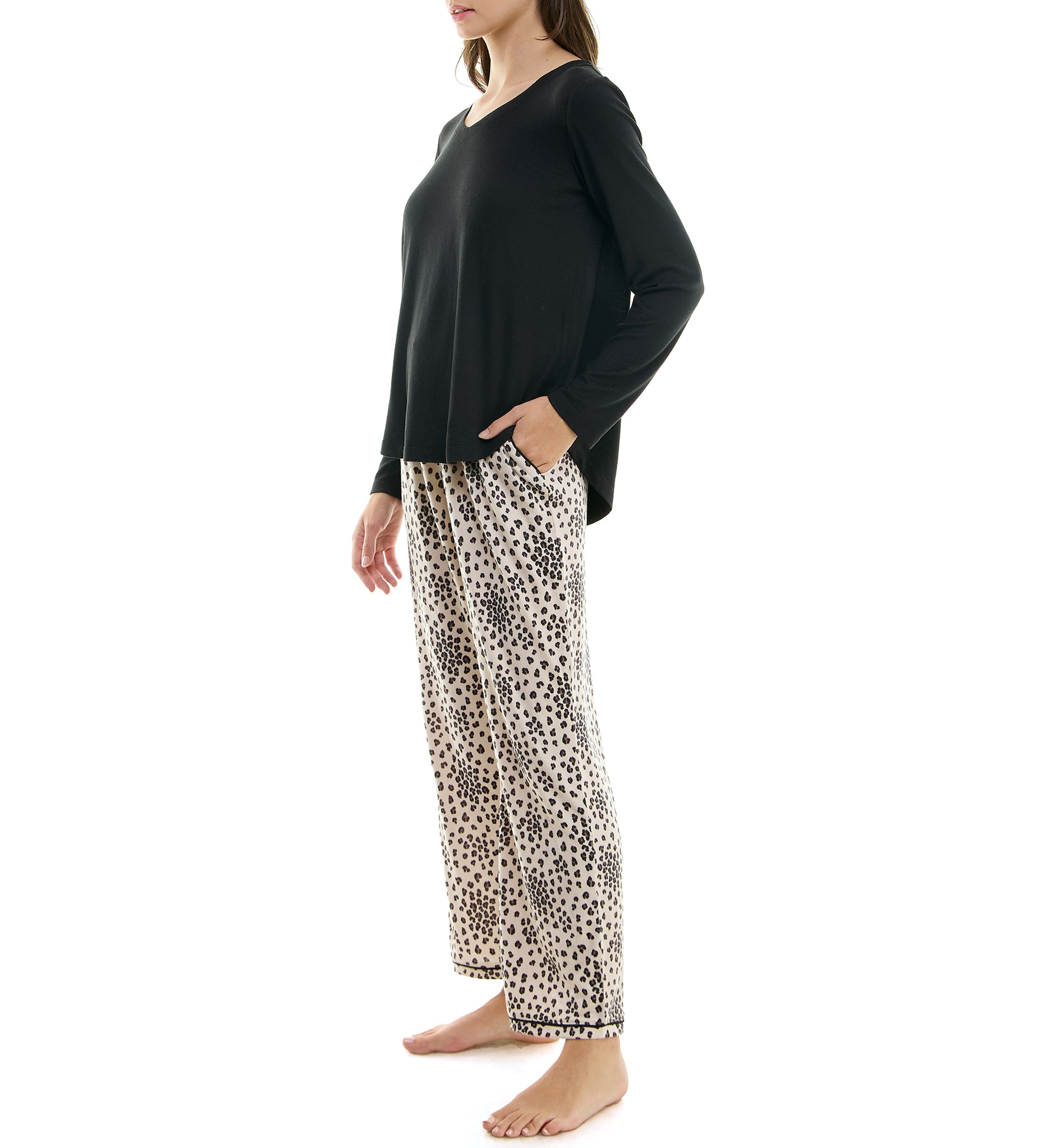 Womens Whisper Luxe Folded Pajama Set with Eye Mask