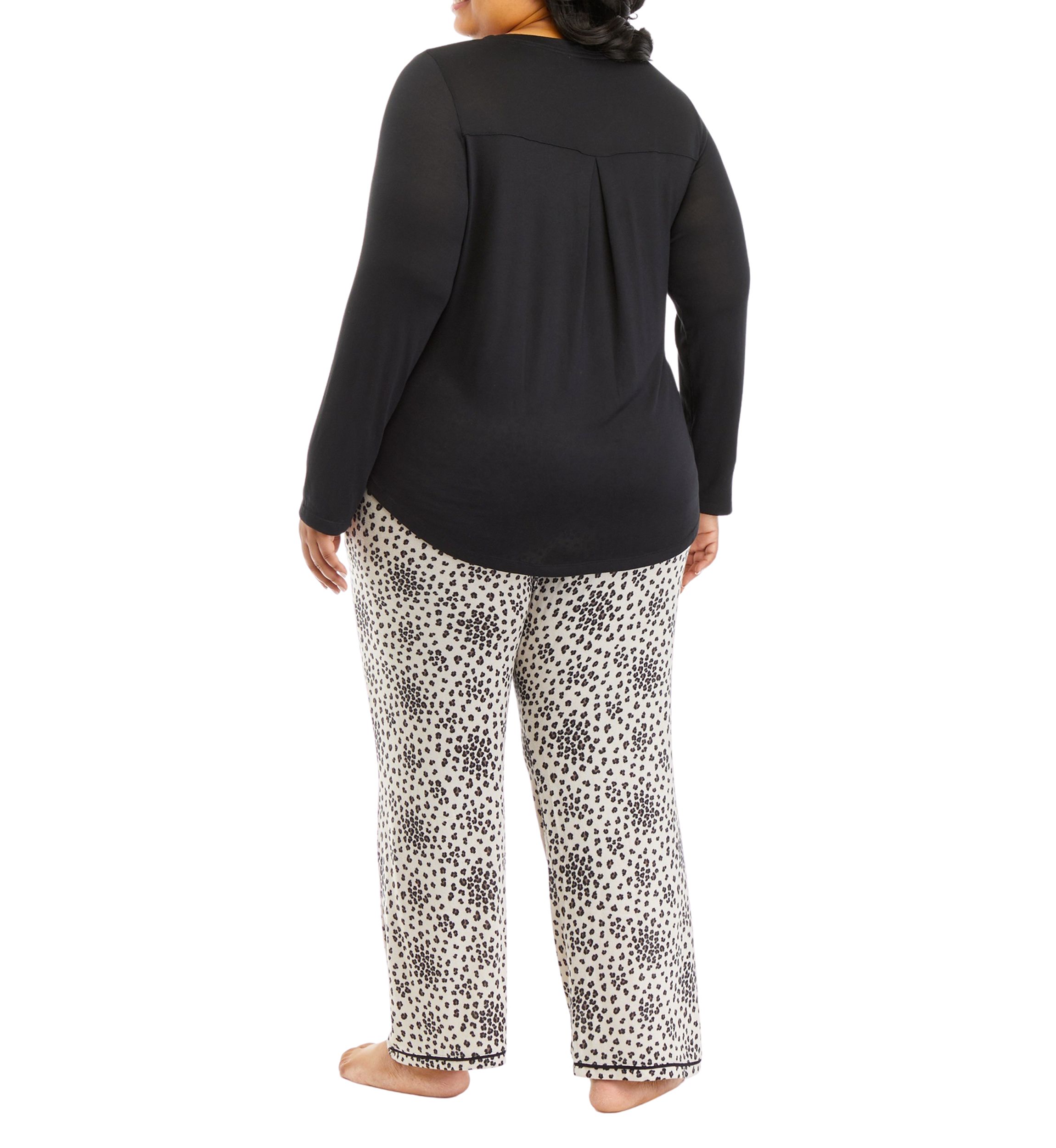 Plus Size Whisperluxe Folded Pajama Set with Eye Mask 