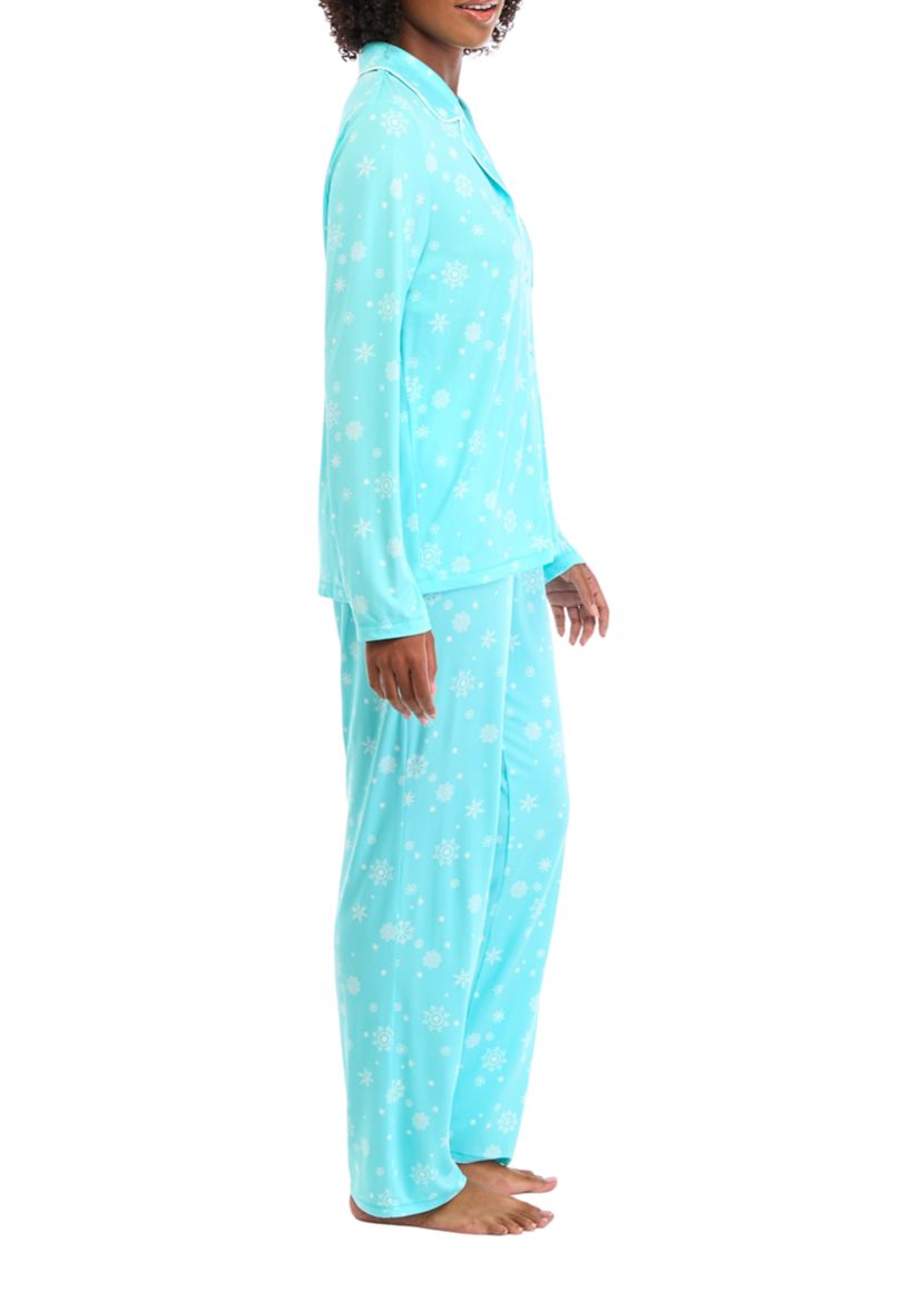Lush Luxe Notch Collar Folded Pajama Set