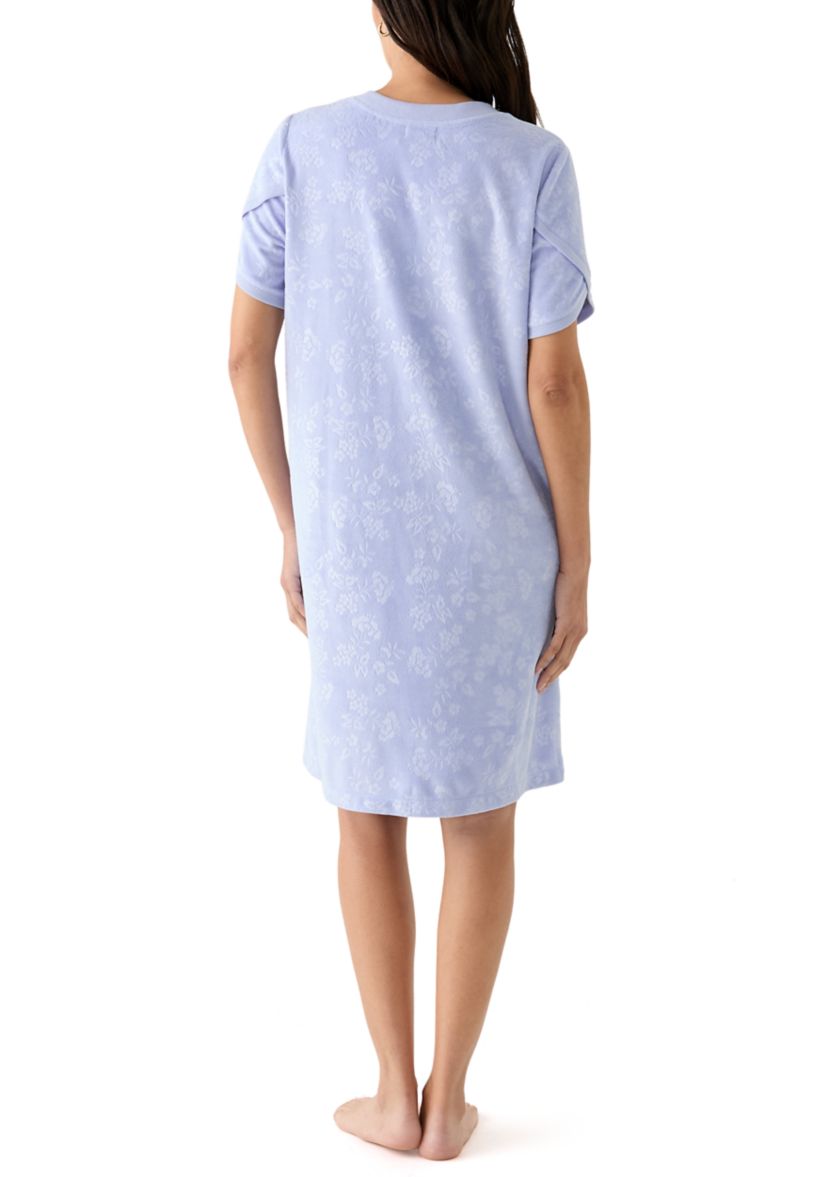 Embossed Terry Zip Robe
