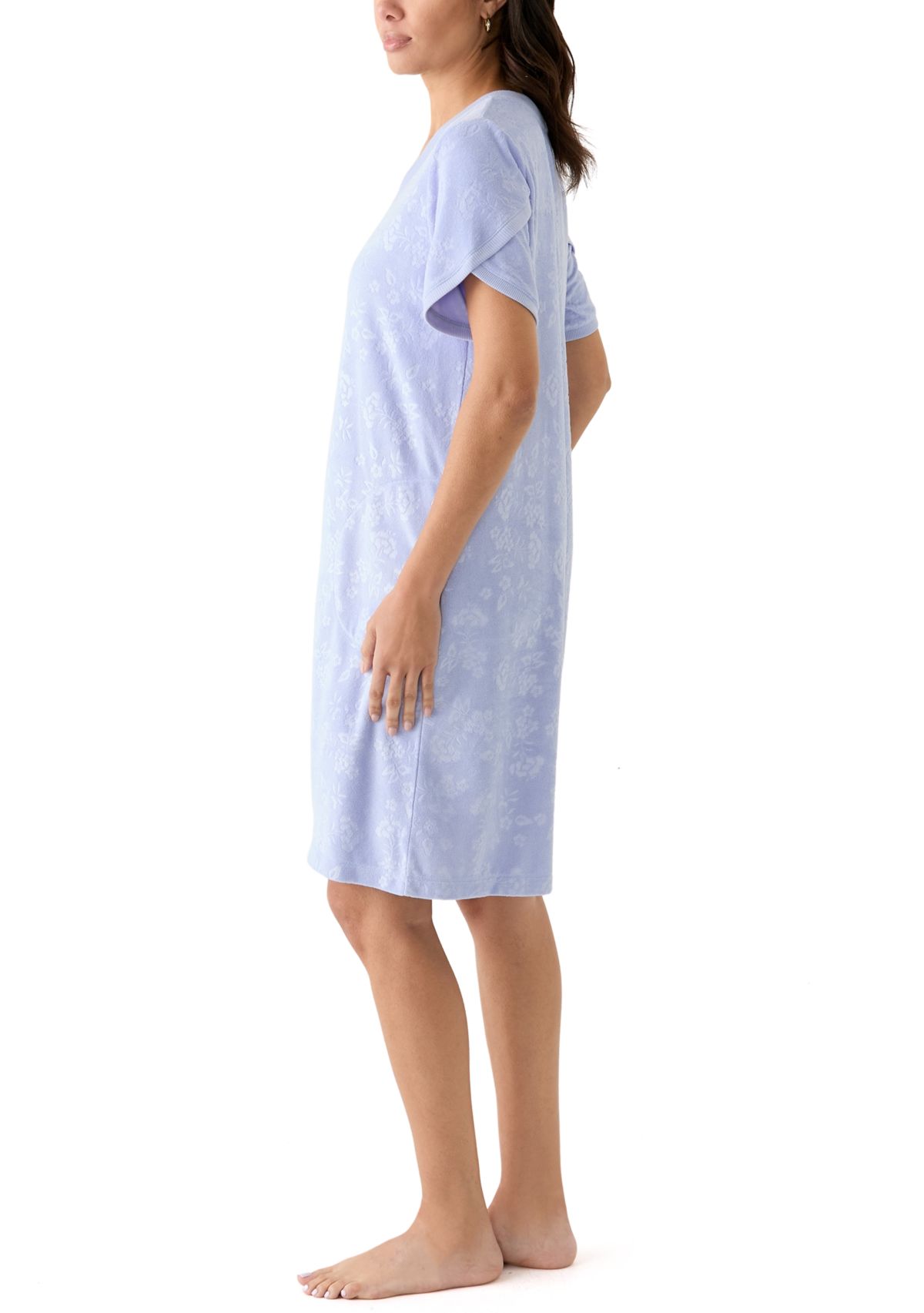 Embossed Terry Zip Robe